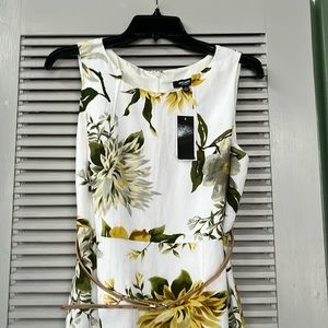 Easter dress with beautiful yelllow and grey flowers